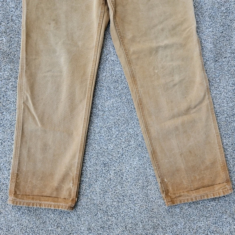 Carhartt B11-BRN Canvas Carpenter Pants Workwear Loose Original Fit Mens 31x32